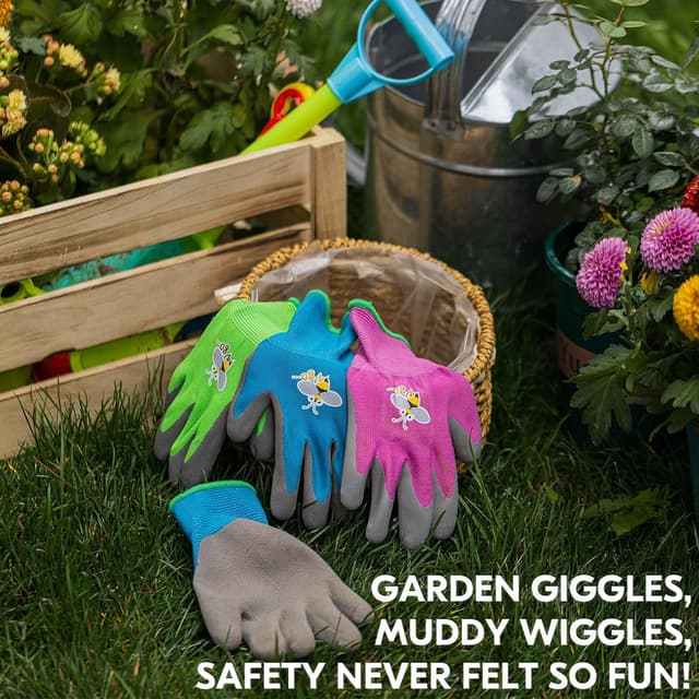 Thumbnail 3 de Vgo Kids Gardening Gloves Utility for Ages 3–12