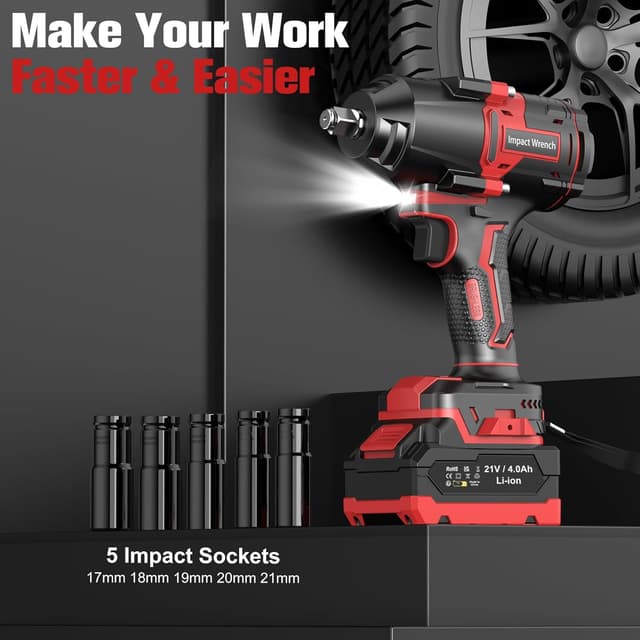 Thumbnail 2 de Bamse Cordless Impact Wrench 21V, 1000 N·m