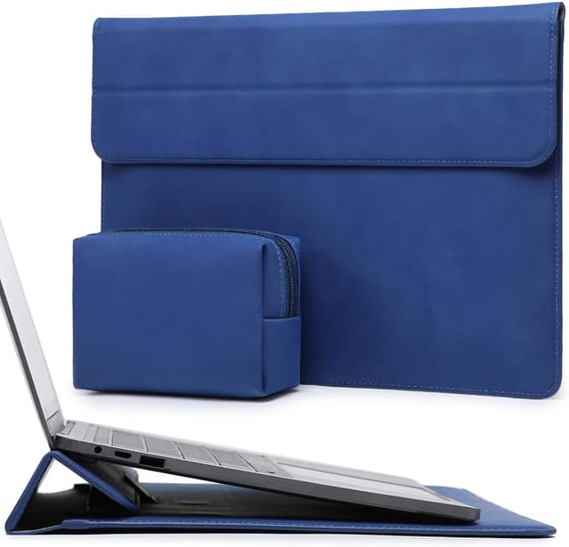 HYZUO 13.3–14 inch laptop sleeve case with stand feature (Klein Blue) for MacBook Pro/Air, Surface, HP Spectre X360