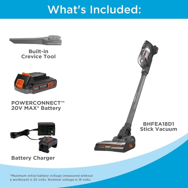 Detalle 2 de BLACK+DECKER POWERseries 20V MAX Cordless Stick Vacuum Cleaner (BHFEA18D1)