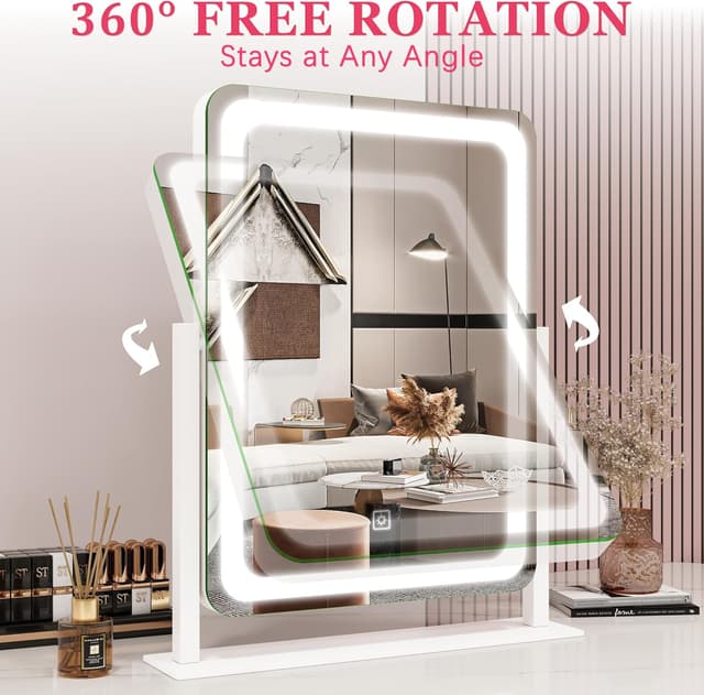 Thumbnail 4 de ROLOVE Vanity Mirror with Lights 12.6"×15" LED Makeup Mirror