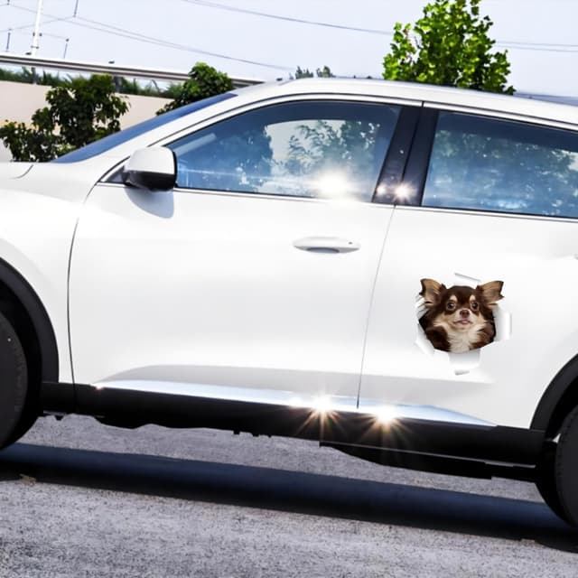 Thumbnail 3 de Chihuahua Aufkleber 18cm wasserdicht 3D Effekt