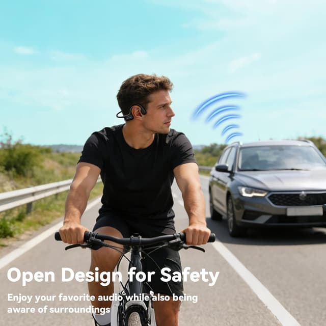 Detalle 2 de sunvito Bone Conduction Swimming Headphones (Black) with IPX8 and built-in MP3 player