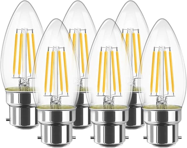 Detalle de LVWIT Bombillas Vela LED B22 4W Pack de 6 🕯