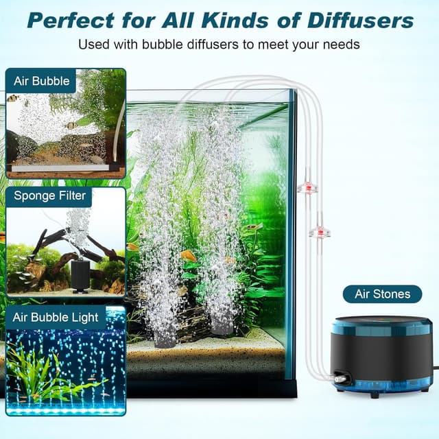 Thumbnail 2 de hygger 4W Air Pump Aquarium