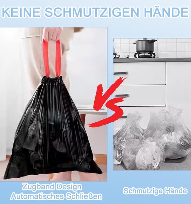 Detalle 2 de 50 l XIYOO Müllbeutel mit Zugband