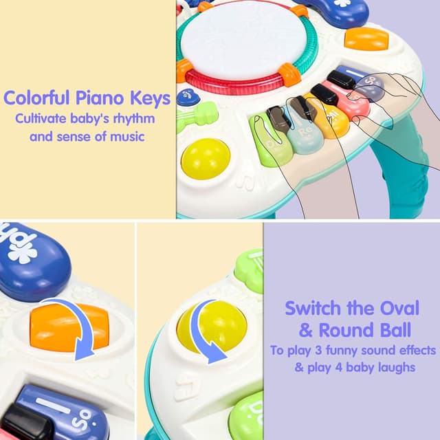 Thumbnail 3 de Mesa de Actividades para Bebés Montessori 🎶 Juegos Educativos para Niños 1-2 Años