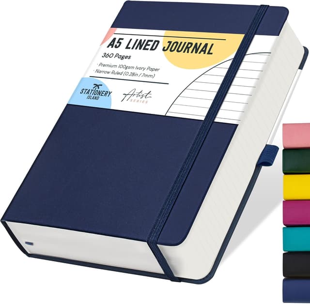 Detalle de STATIONERY ISLAND Quaderno A5 a righe con copertina rigida da 360 pagine