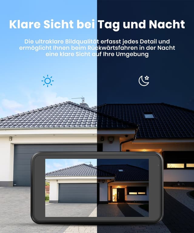 Thumbnail 2 de AUTO-VOX Rückfahrkamera kabellos 5" 1080P Monitor