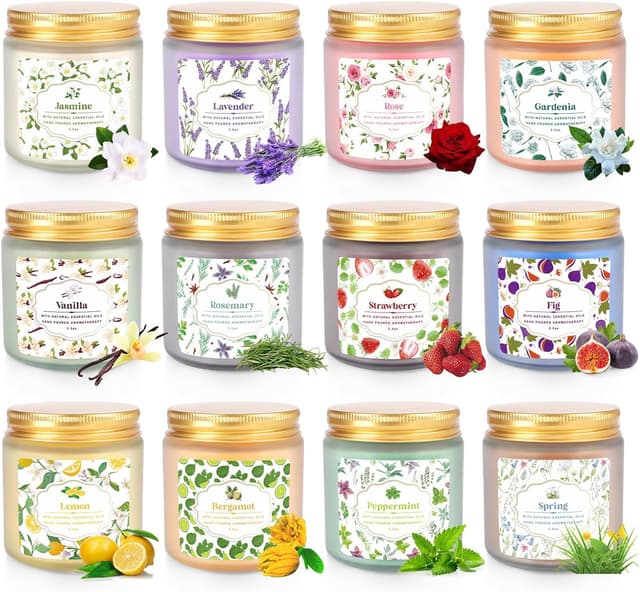 Detalle de Scented candles 12 pack with essential oils