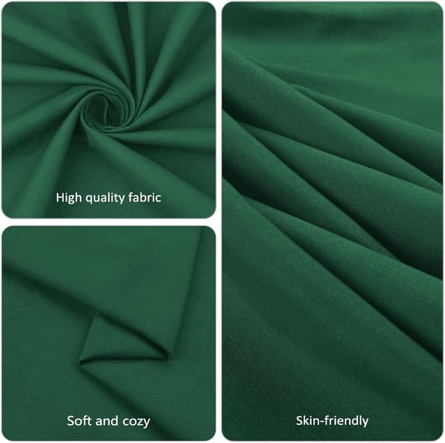 Detalle 2 de pepmily 8-Pack Dark Green Tablecloths (60x102 Inch) for 6-Foot Rectangle Tables