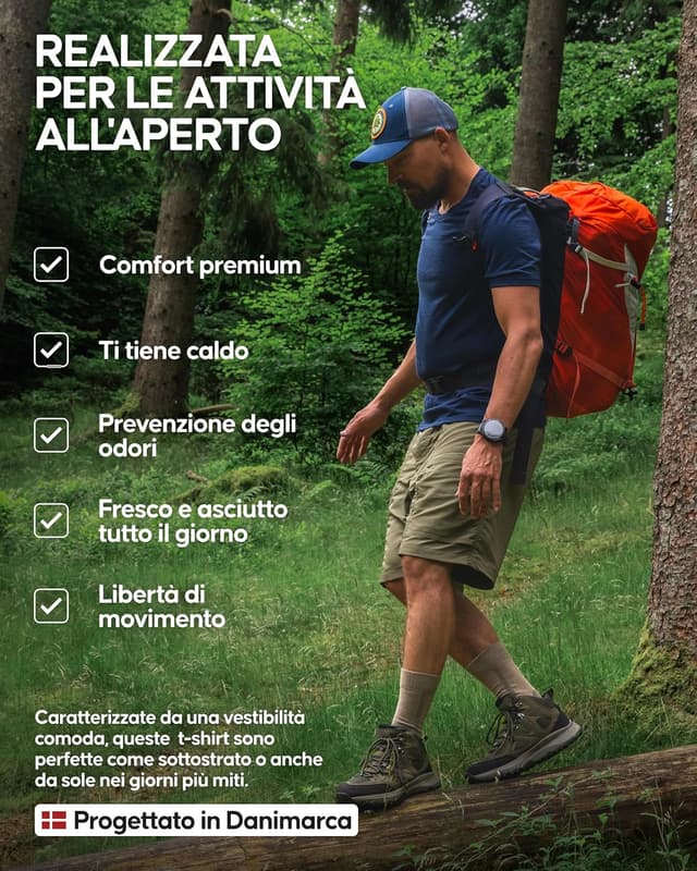 Thumbnail 2 de DANISH ENDURANCE Maglia Termica Lana Merino Uomo