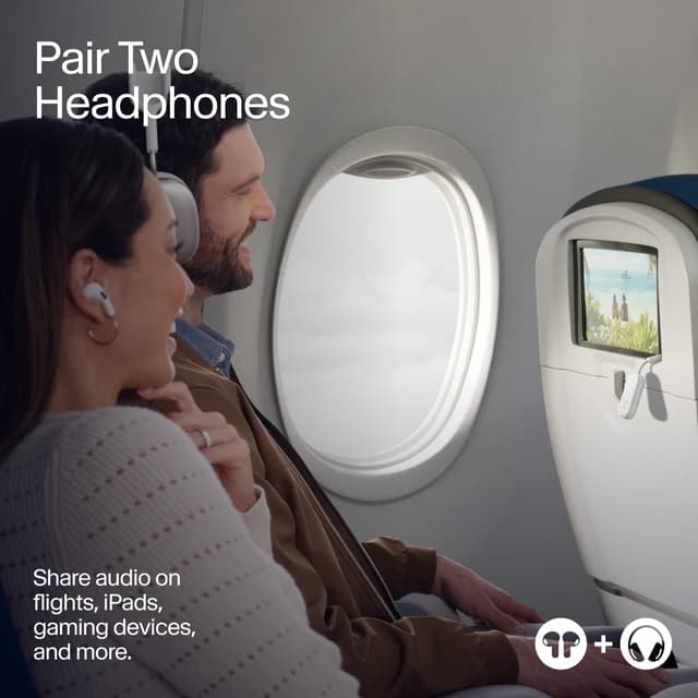 Detalle 1 de Twelve South AirFly Pro 2 Deluxe – drahtloser Sender/Empfänger mit Audio-Sharing für bis zu 2 AirPods & Kopfhörer