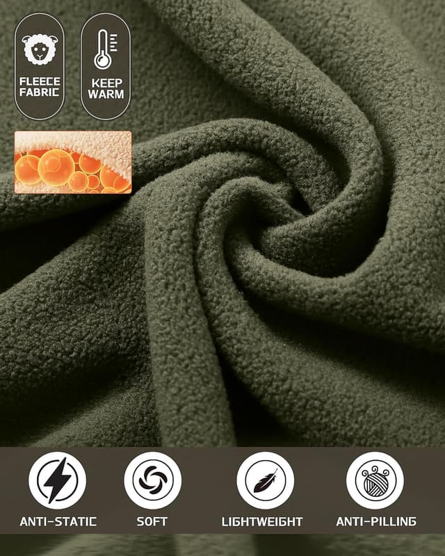 Detalle de 33,000ft Men’s Lightweight Fleece Jacket – Full Zip Microfleece Outdoor Coat