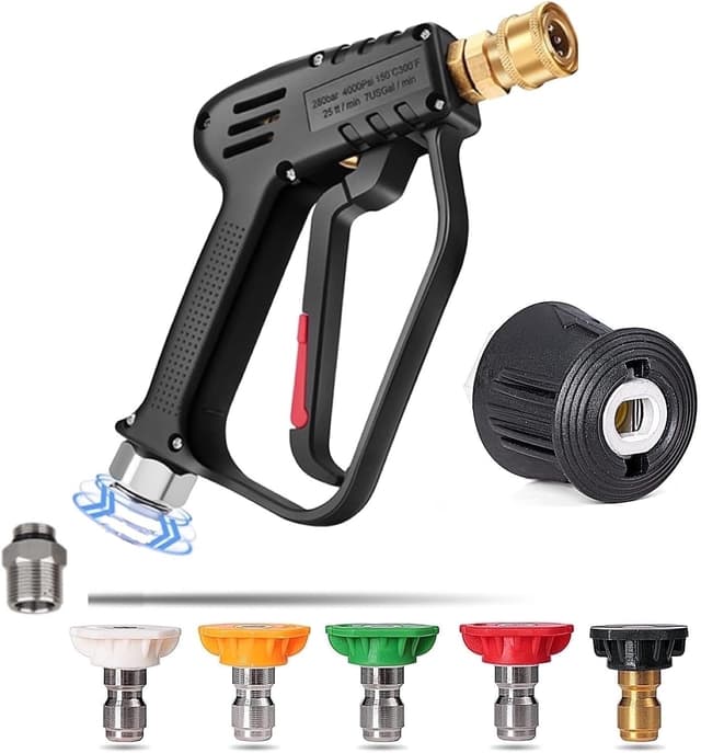 Detalle de YUET pressure washer gun 5 nozzle tips