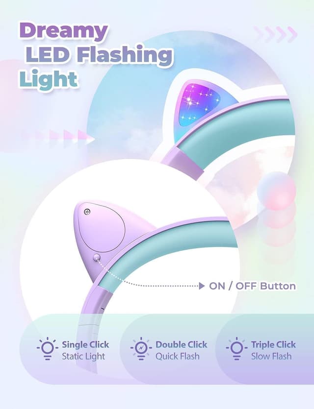 Detalle de iClever Kinder Kopfhörer 85 dBA