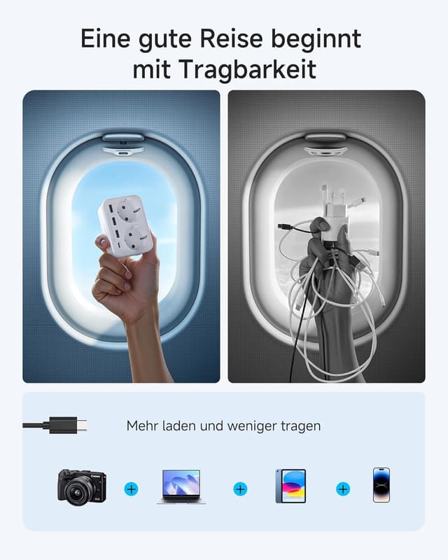 Thumbnail 5 de LENCENT Reiseadapter UK Deutschland Typ G