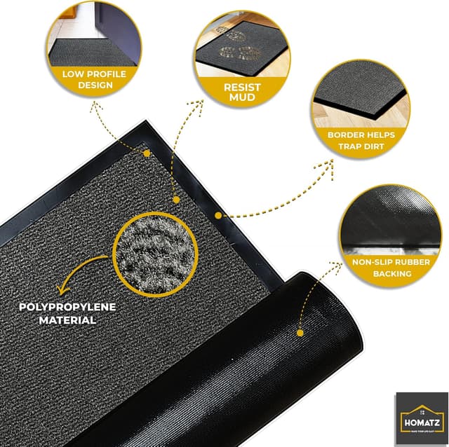 Detalle 1 de Homatz Door Mat 50 x 80cm Heavy Duty