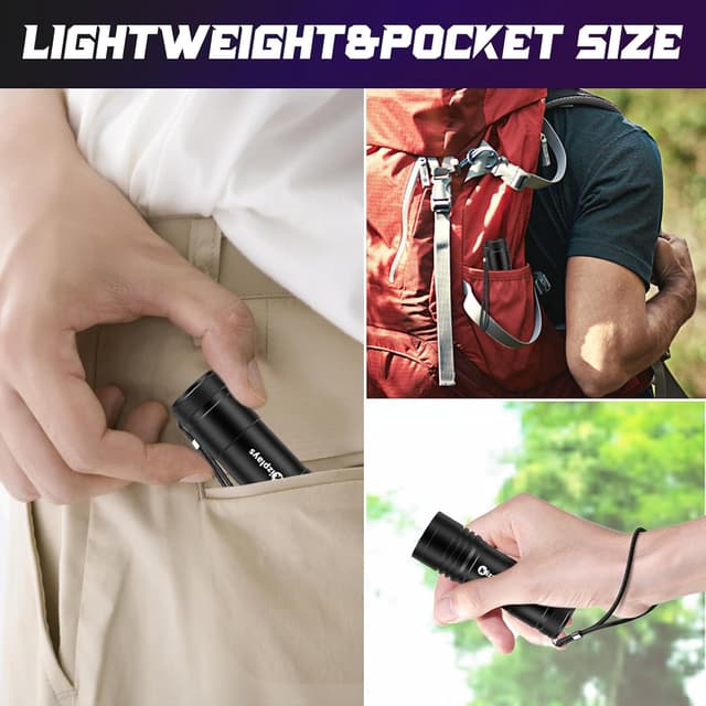 Thumbnail 4 de UV Taschenlampe 2er-Set 395 nm Schwarzlicht 🔦