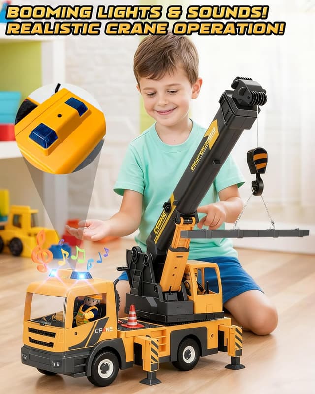 Thumbnail 4 de Coroiesty Camion Grue extensible avec lumière et son 🚚