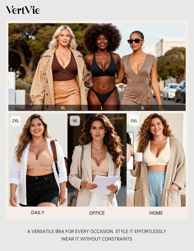 Detalle 1 de Vertvie Jelly Wireless Bra for Women