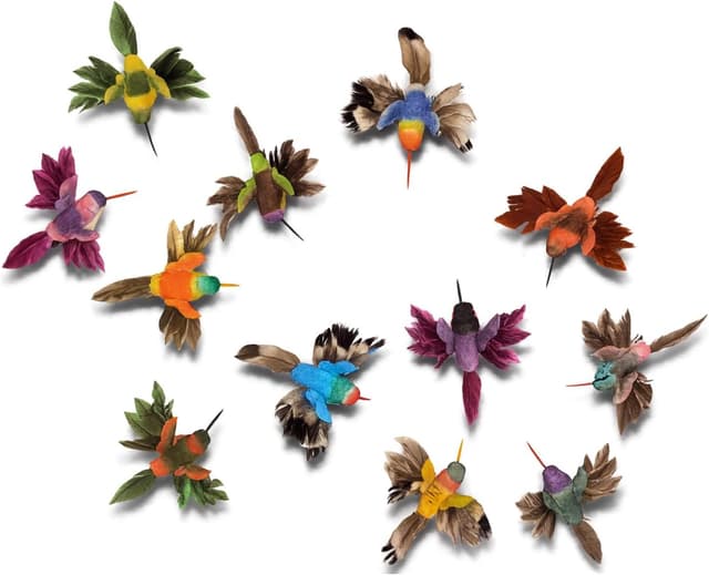 Thumbnail 3 de COM-FOUR® 12x colibris décoratifs 11,5 cm