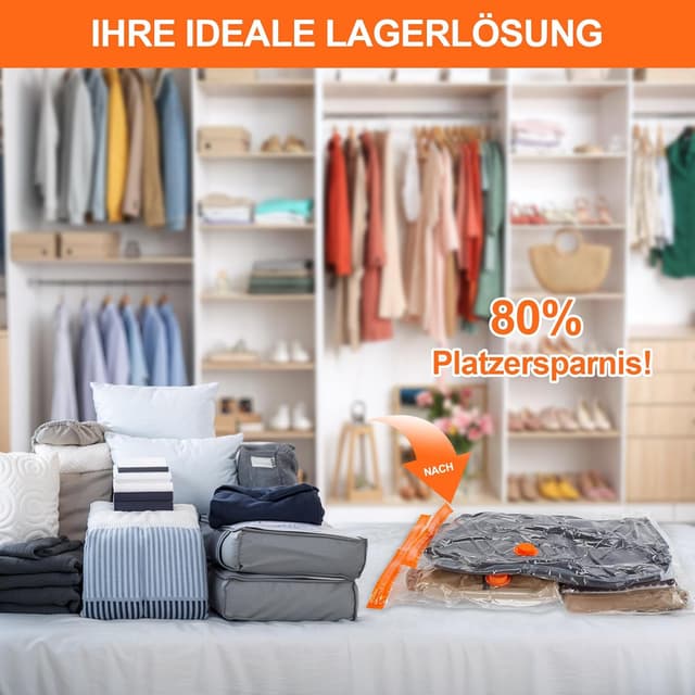 Thumbnail 3 de AGPTEK 16er-Set Vakuumbeutel für Kleidung mit elektrischer Pumpe (versch. Größen)