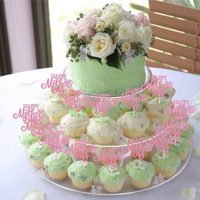 Thumbnail 5 de Xsstarmi Cupcake Toppers 24-Pack Mother's Day
