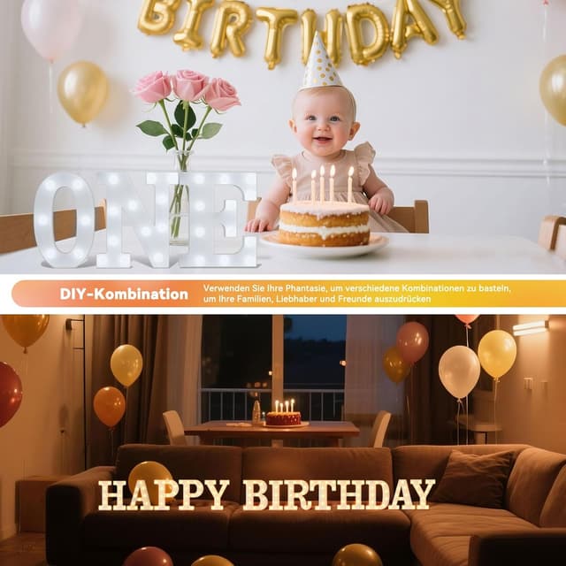 Detalle 2 de LED Zahlen Lampe 18 für Deko