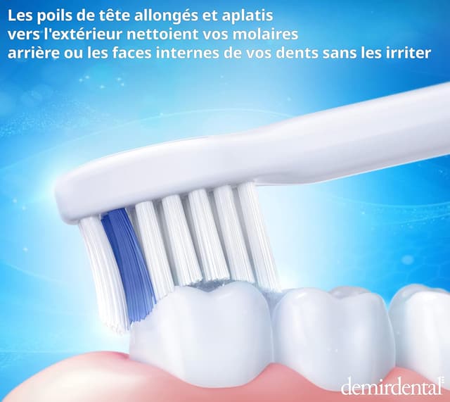 Detalle de Pack de 8 têtes de brosse de rechange demirdental compatibles Philips Sonicare (Mini, Medium) blanc, remplace HX6028