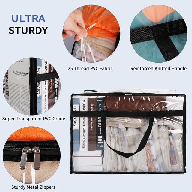 Thumbnail 3 de SGHUO 60L Blanket Storage Bag with Zipper