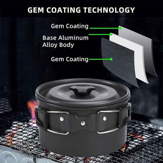 Thumbnail 4 de aiGear Camping Kochgeschirr Set