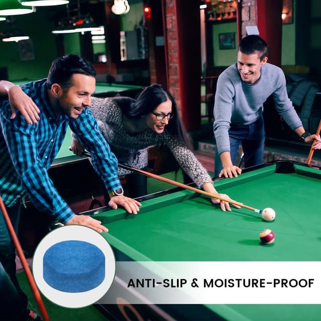 Detalle de flintronic – 20 embouts de queue de billard en cuir dur (bleus) pour snooker et pool