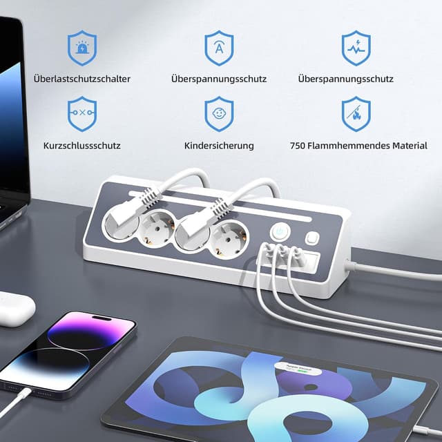 Detalle de Mehrfachsteckdose 16A Ecksteckdose 🔌