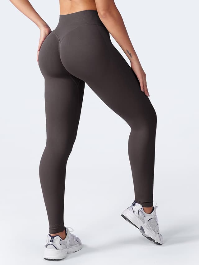 Detalle de VOYJOY Women Seamless Impact Scrunch Workout Leggings with Tummy Control