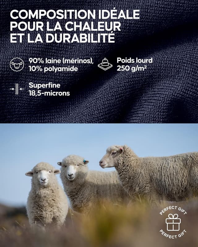 Thumbnail 4 de DANISH ENDURANCE Pantalon thermique homme mérinos sous-couche longue