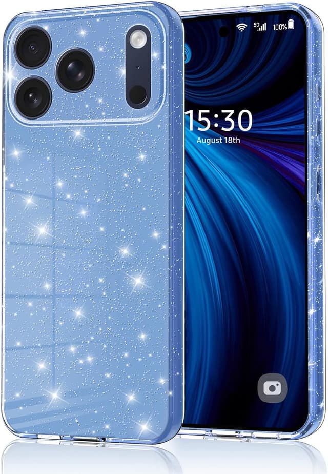 Detalle de Eherui iPhone 17 Pro Hülle mit Glitzer