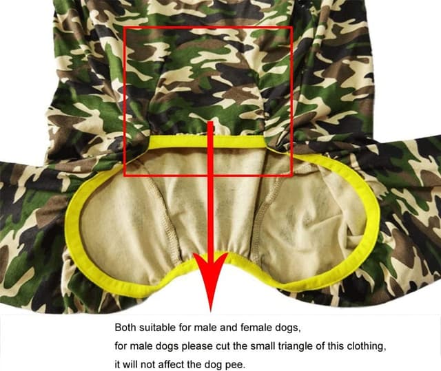 Detalle de Dog onesie jumpsuit for medium dogs, 7 sizes