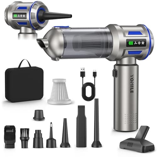 Detalle de Yomile Aspirador de Mano 4 en 1 sin cable 27.000Pa/120W (27000Pa) con batería 9000mAh y USB‑C