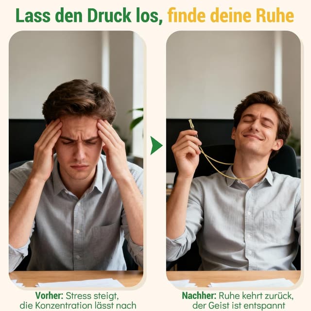 Detalle de CARITATE Rauchfrei Halskette zur Rauchentwöhnung mit einstellbarem Widerstand und Fruchtmischung (schwarzes Holz)