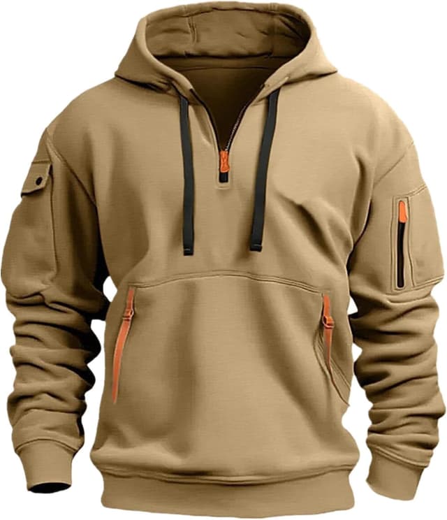 Detalle de FDKLOOK 1/4 Zipper Kapuzenpullover Herren 1/4-Zip