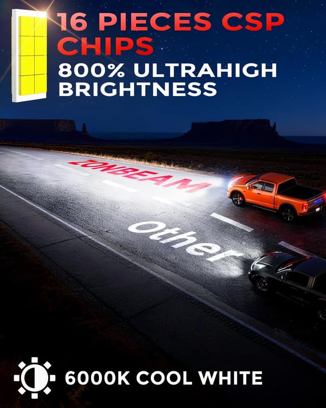 Detalle 2 de ZONBEAM H11 LED Fog Light Bulbs 40000 lm