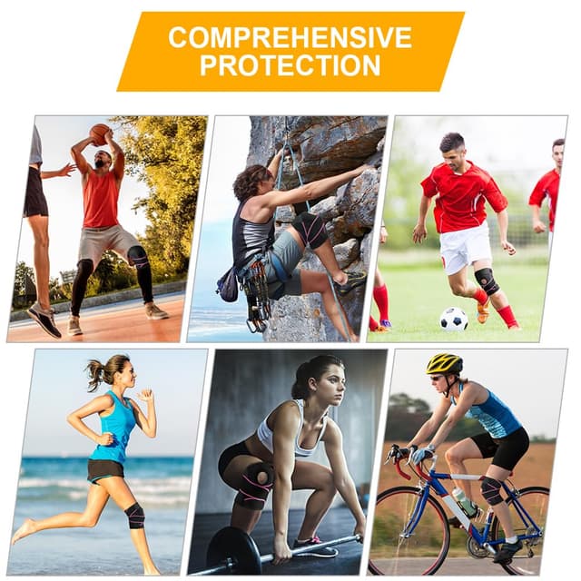 Thumbnail 6 de ACWOO Genouillère de sport avec stabilisateurs latéraux et coussinets en caoutchouc