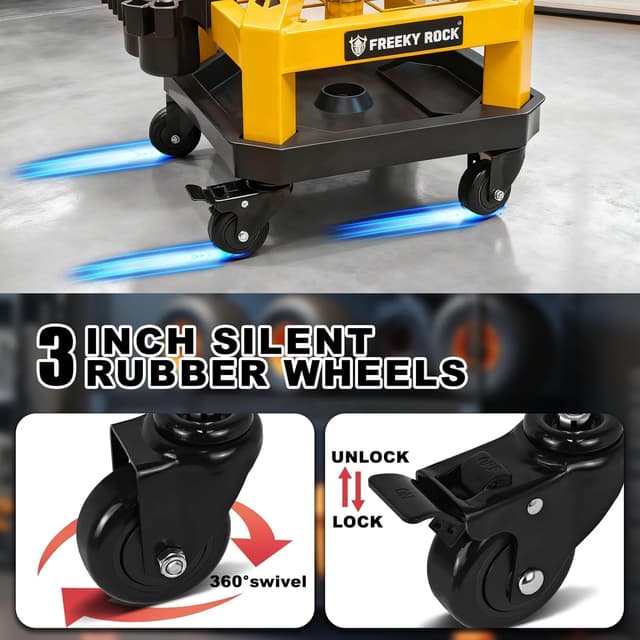 Detalle 2 de FREEKYROCK Rolling Shop Stool 330 LBS