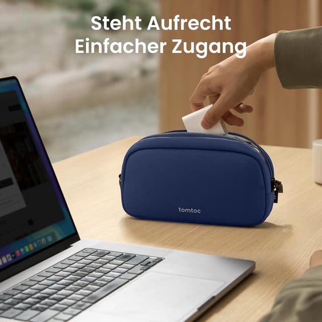 Detalle de tomtoc Light-T12 Kabel Organizer Tasche (23,5 × 12 × 6,5 cm, 1 Liter) für EDC & Reisezubehör