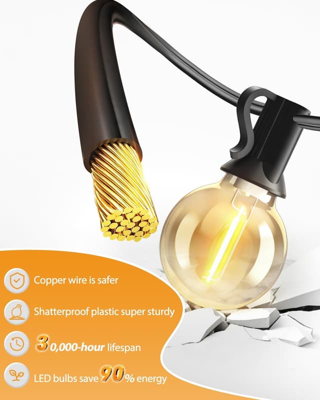 Thumbnail 6 de btfarm Outdoor Festoon Lights 36 m