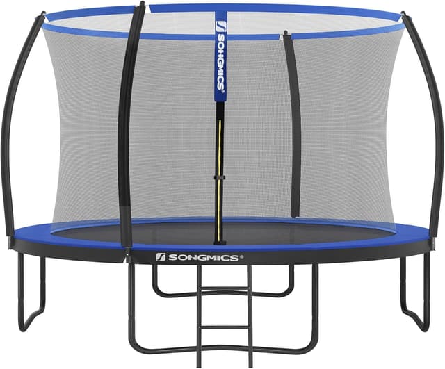Detalle de Trampoline extérieur enfant SONGMICS diamètre 366 cm : filet de protection, coussins de sécurité et échelle