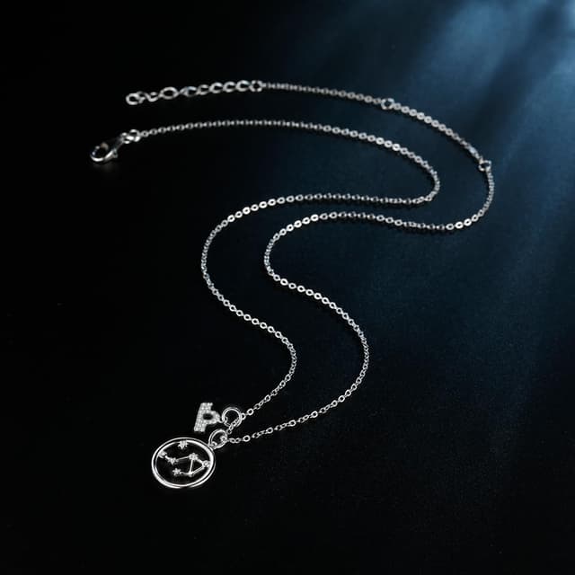 Detalle 2 de Qings Horoscope Pendant Libra CZ Necklace