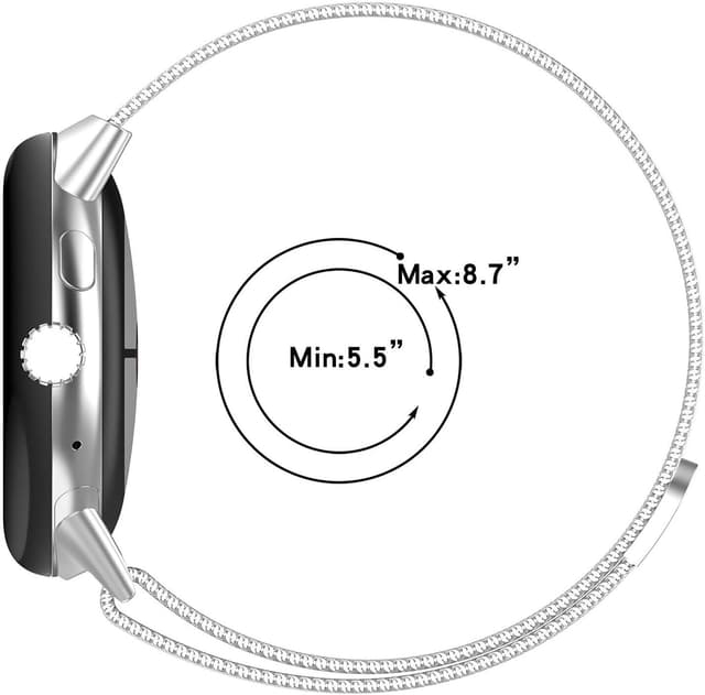 Detalle de Panda Bobo Metal Strap for Google Pixel Watch 2 / Pixel Watch — Milanese Stainless Steel Mesh Replacement Band