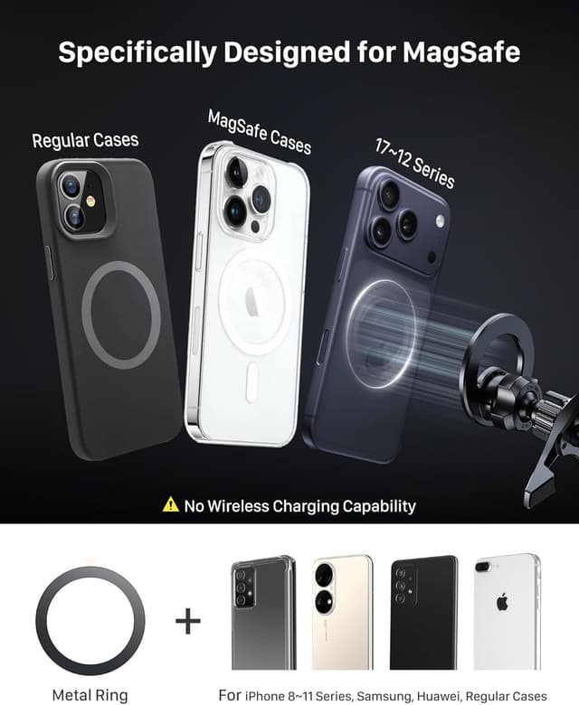 Detalle 2 de YOSH for MagSafe Car Mount Round Air Vent (20x N55 magnets) for Mini Cooper & Countryman 2020–23